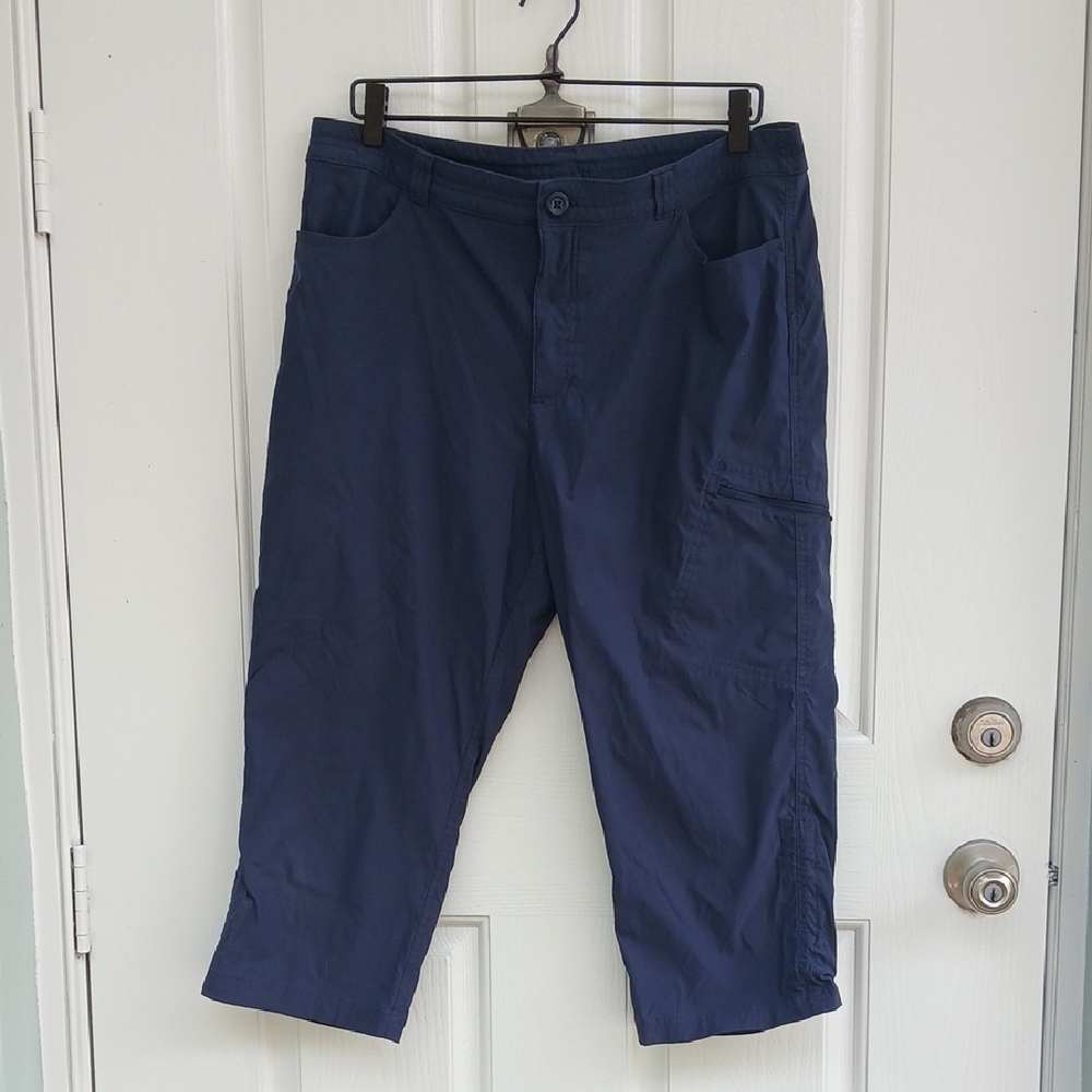 EDDIE BAUER Blue Capri Hiking Pants SZ 14